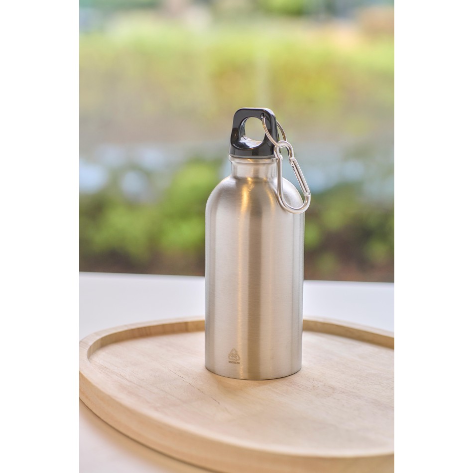 Borraccia in acciaio inox riciclato a parete singola 400 ml Sable - Gadget.it - 