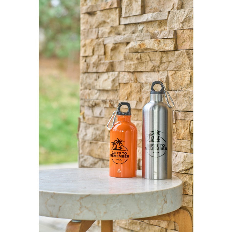 Borraccia in acciaio inox riciclato a parete singola 400 ml Sable - Gadget.it - 