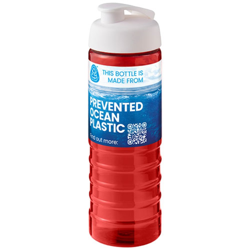 Borraccia sportiva con coperchio a scatto da 750 ml H2O Active® Eco Treble - Gadget.it - 