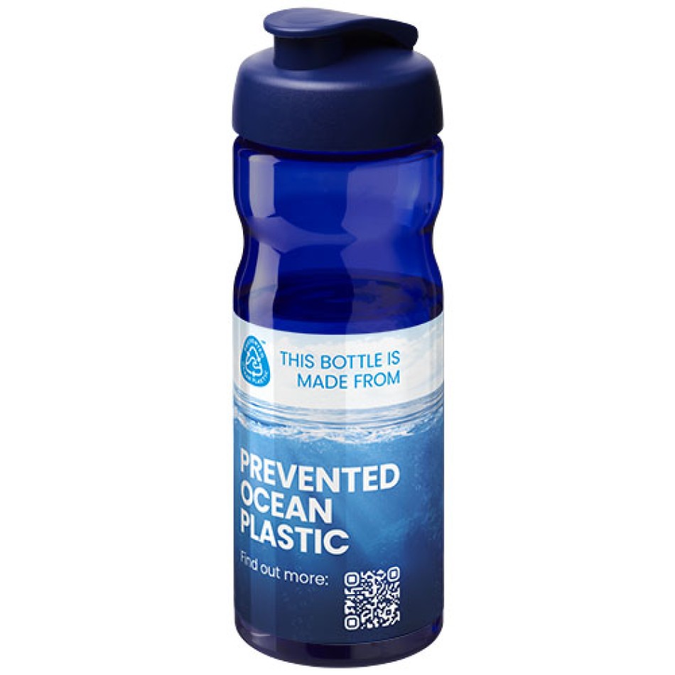 Borraccia sportiva da 650 ml con coperchio a scatto H2O Active® Eco Base - Gadget.it - 