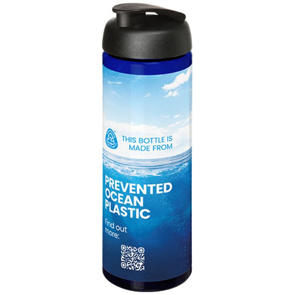 Borraccia sportiva da 850 ml con coperchio a scatto H2O Active® Eco Vibe - Gadget.it - 