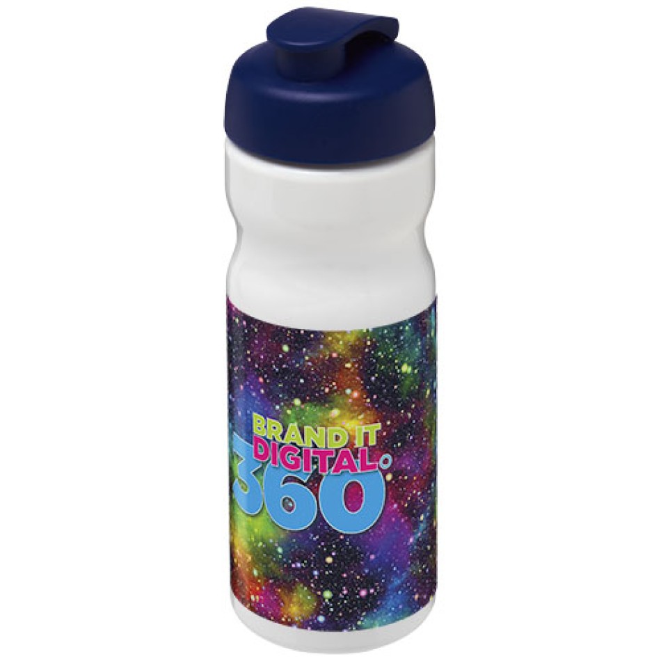 Borraccia sportiva H2O Active® Base da 650 ml con coperchio a scatto - Gadget.it - 