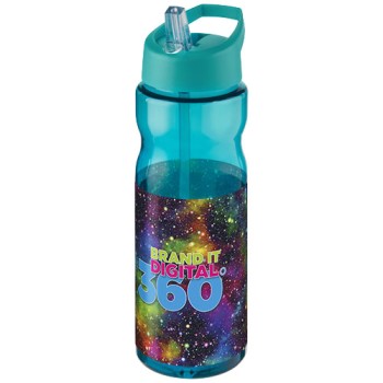 Borraccia sportiva H2O Active® Base da 650 ml con coperchio con beccuccio - Gadget.it - 