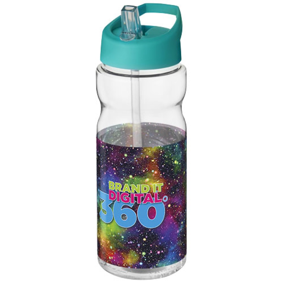 Borraccia sportiva H2O Active® Base da 650 ml con coperchio con beccuccio - Gadget.it - 