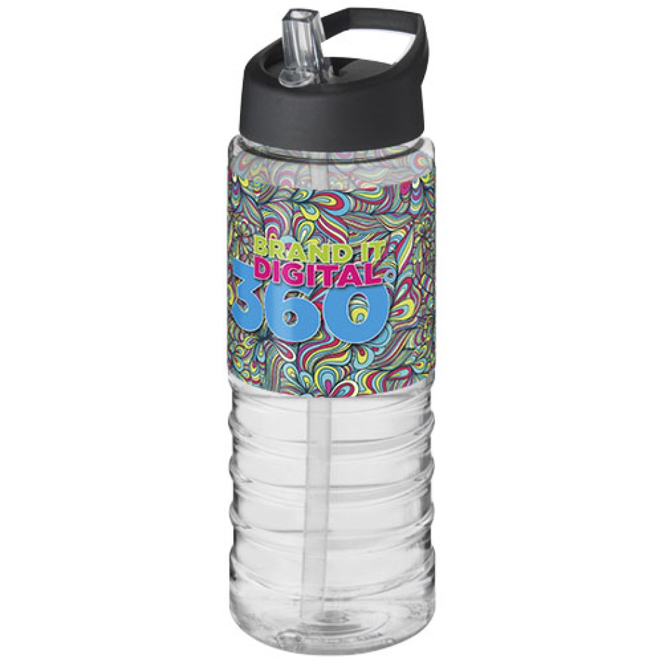Borraccia sportiva H2O Active® Treble da 750 ml con coperchio con beccuccio - Gadget.it - 