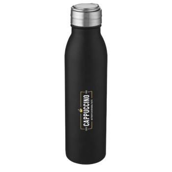 Borraccia sportiva Harper da 700 ml in acciaio inossidabile con anello in metallo - Gadget.it - 