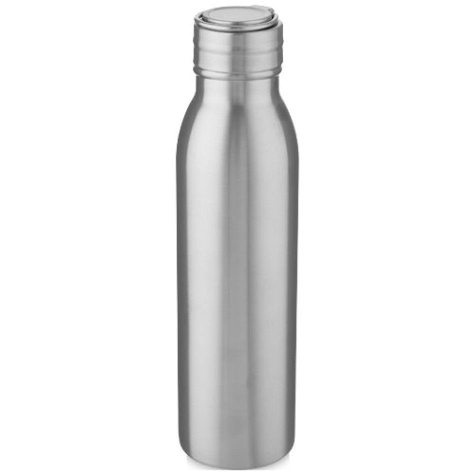 Borraccia sportiva Harper da 700 ml in acciaio inossidabile con anello in metallo - Gadget.it - 