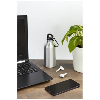 Borraccia sportiva in alluminio con moschettone da 400ml - Oregon - Gadget.it - 