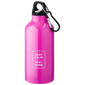 Borraccia sportiva in alluminio con moschettone da 400ml - Oregon - Gadget.it - 