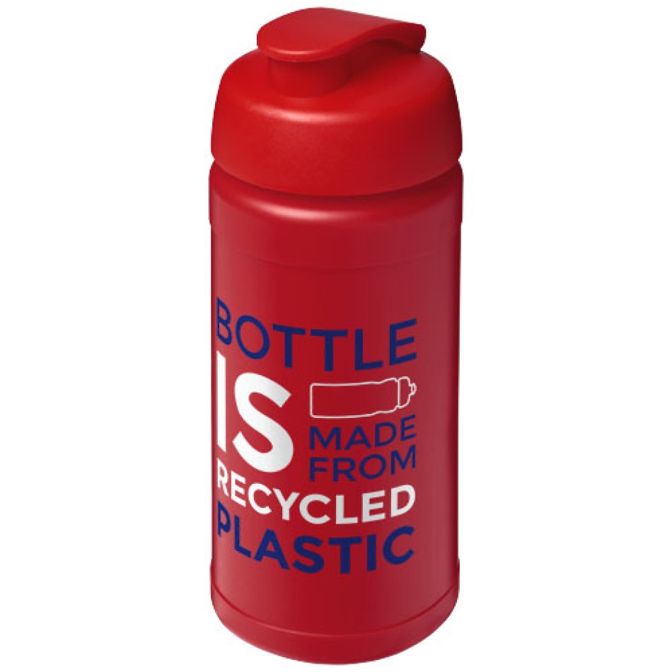 Borraccia sportiva in materiale riciclato con coperchio a scatto da 500 ml Baseline - Gadget.it - 