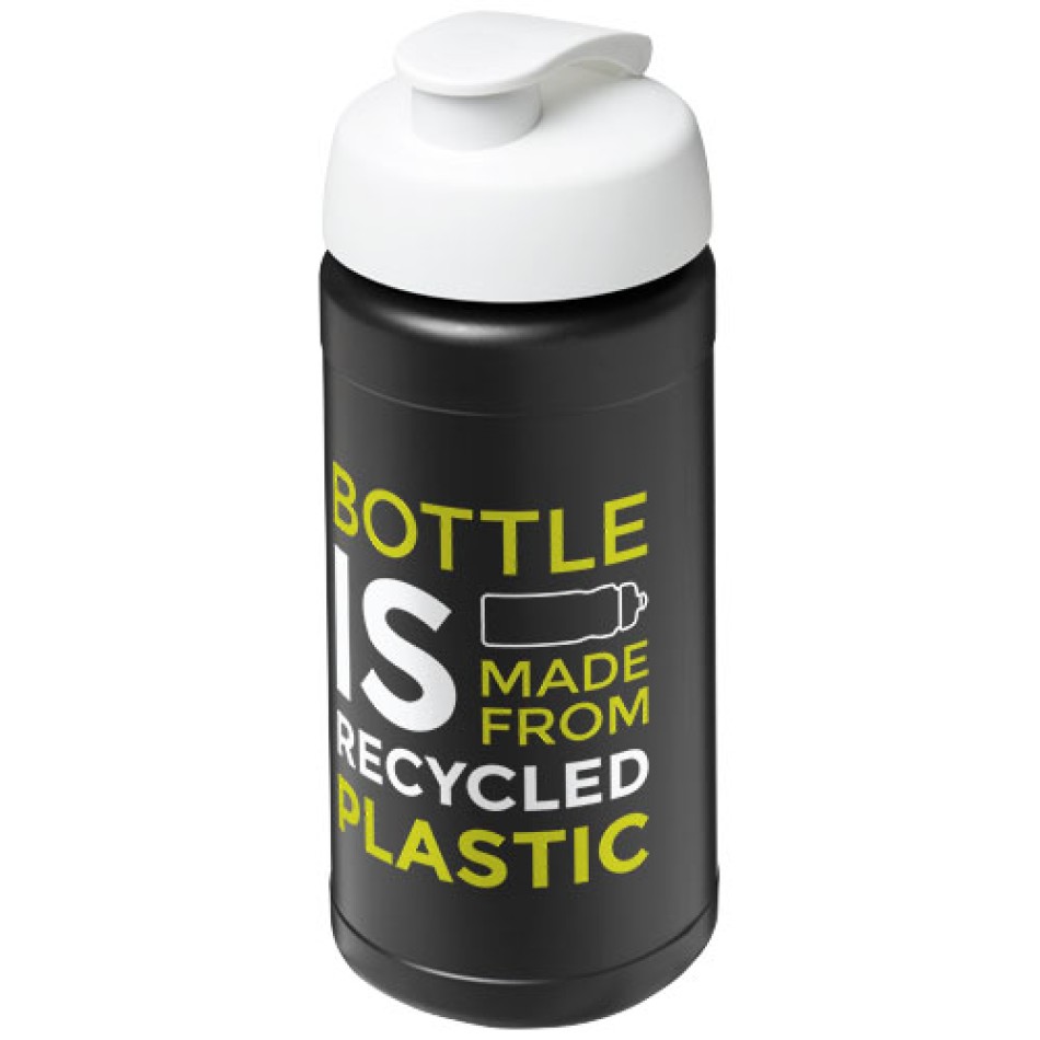Borraccia sportiva in materiale riciclato con coperchio a scatto da 500 ml Baseline - Gadget.it - 