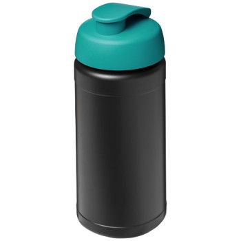 Borraccia sportiva in materiale riciclato con coperchio a scatto da 500 ml Baseline - Gadget.it - 