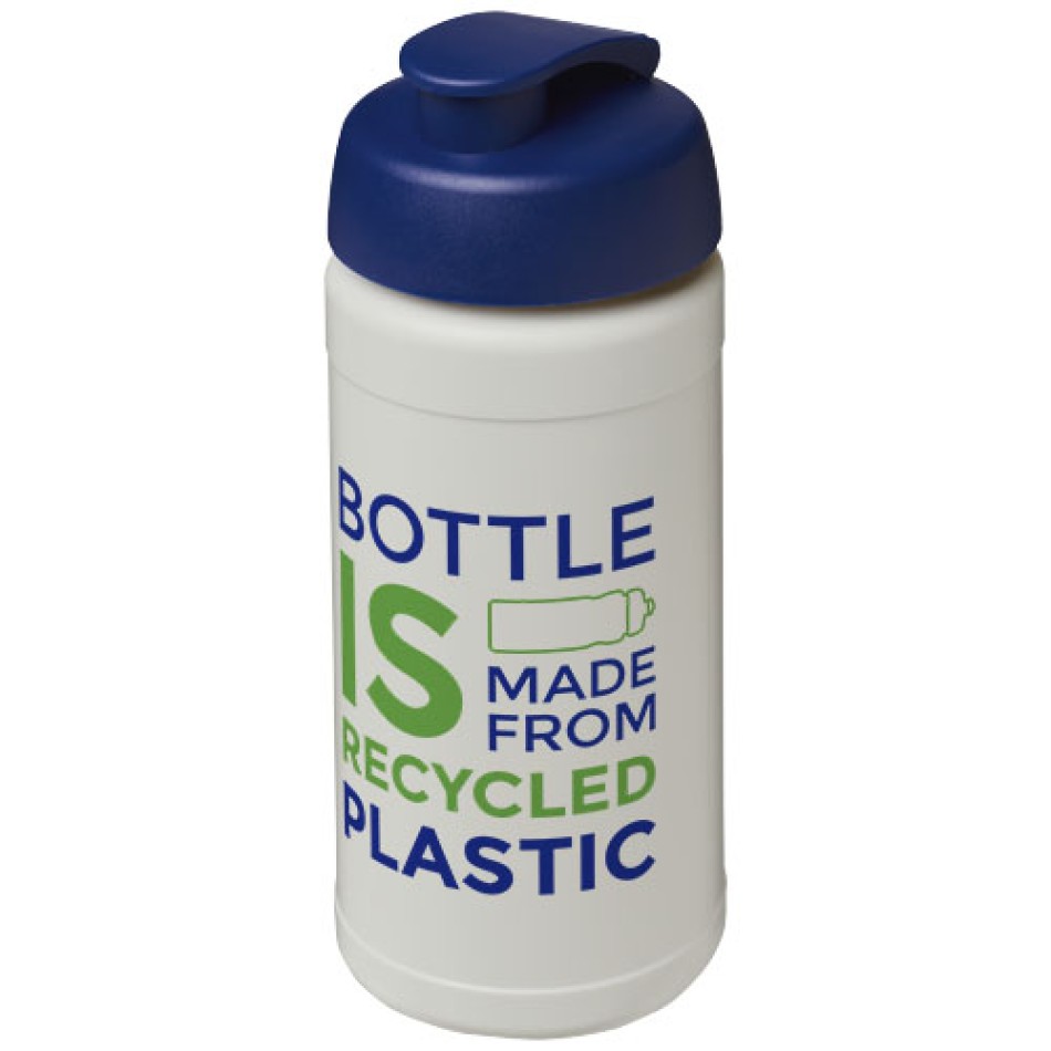 Borraccia sportiva in materiale riciclato con coperchio a scatto da 500 ml Baseline - Gadget.it - 