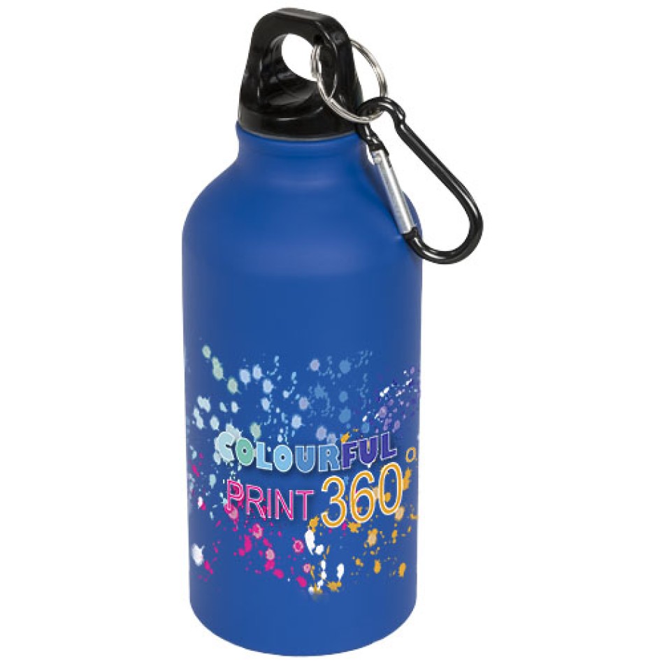 Borraccia sportiva Oregon opaca con moschettone da 400 ml - Gadget.it - 