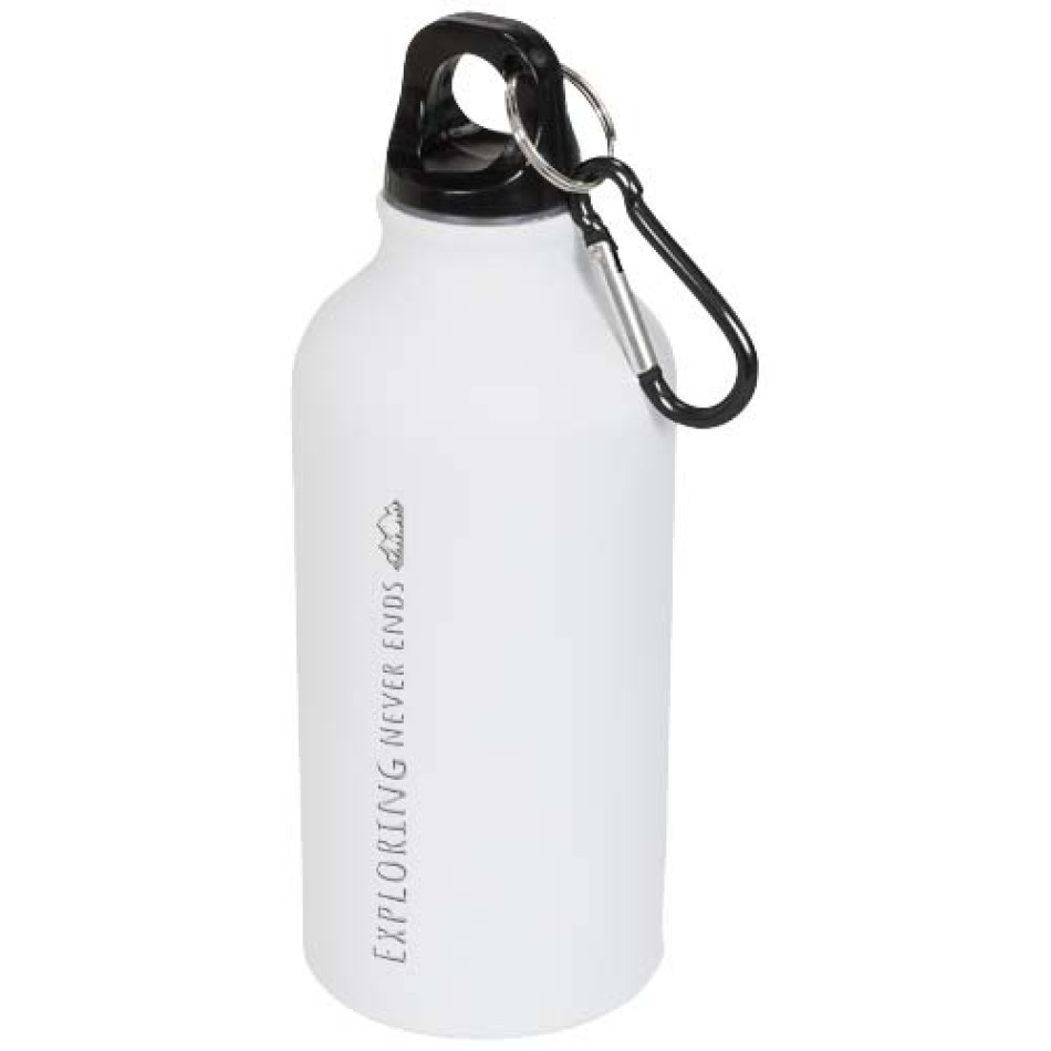 Borraccia sportiva Oregon opaca con moschettone da 400 ml - Gadget.it - 