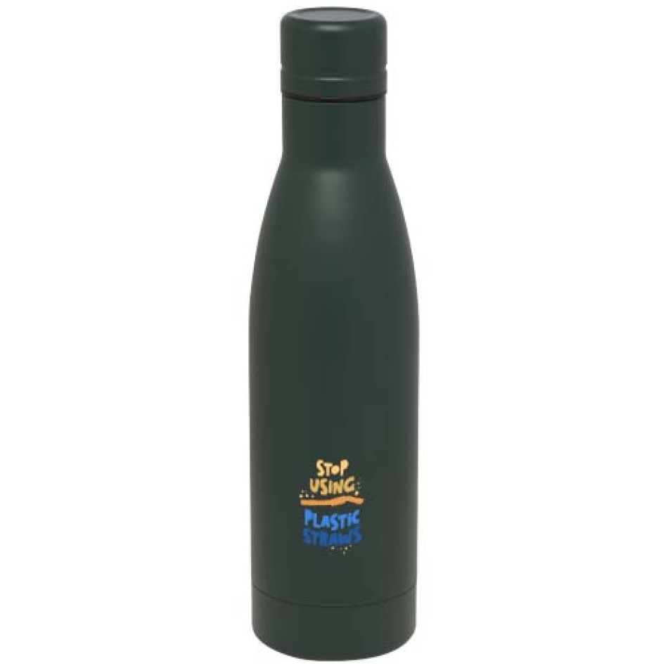 Borraccia termica con isolamento sottovuoto in rame e acciaio inossidabile riciclato certificato RCS da 500 ml Vasa - Gadget.it - 