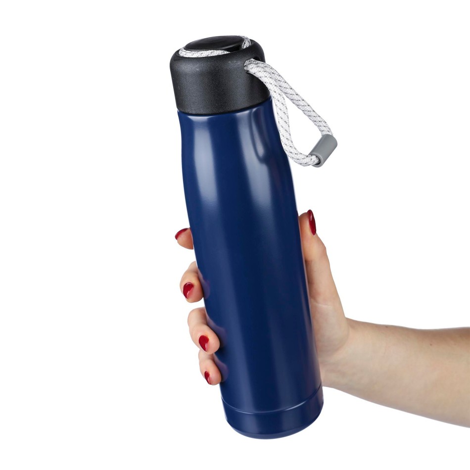 Borraccia in acciaio inox riciclato doppia parete 500 ml Solene - Gadget.it - 
