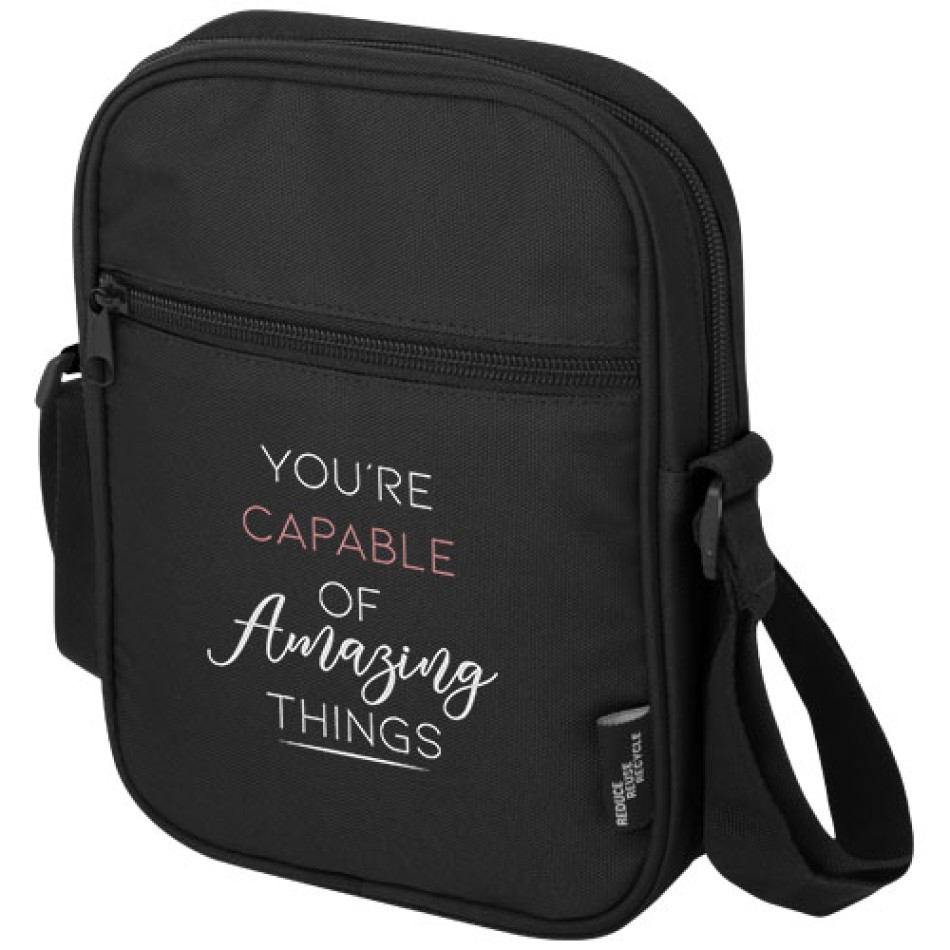 Borsa a tracolla in materiale riciclato certificato GRS Byron 2l - Gadget.it - 