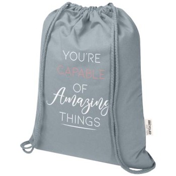 Sacca con cordoncino in cotone riciclato - OREGON BLEND 5L - Gadget.it - 