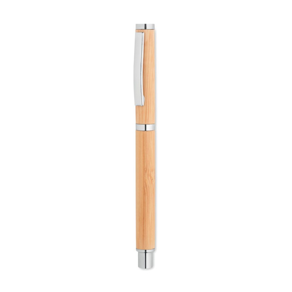Penna roller in bamboo refill blu - CAIRO  - Gadget.it - 