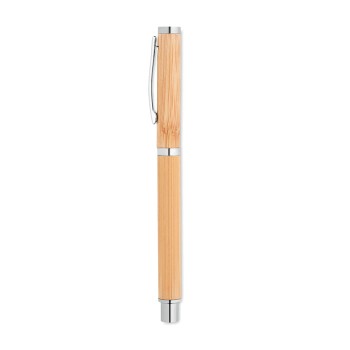 Penna roller in bamboo refill blu - CAIRO  - Gadget.it - 