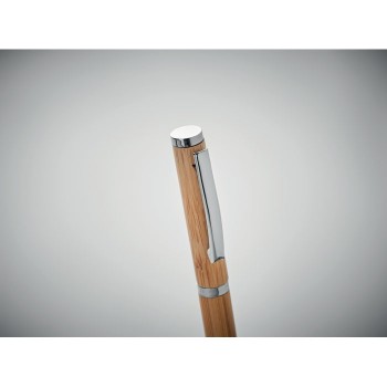 Penna roller in bamboo refill blu - CAIRO  - Gadget.it - 
