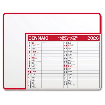 Calendario tappetino mouse 23x18 - Gadget.it - Tappetino Mouse con Calendario 12 Mesi Personalizzabile 23x18 cm 