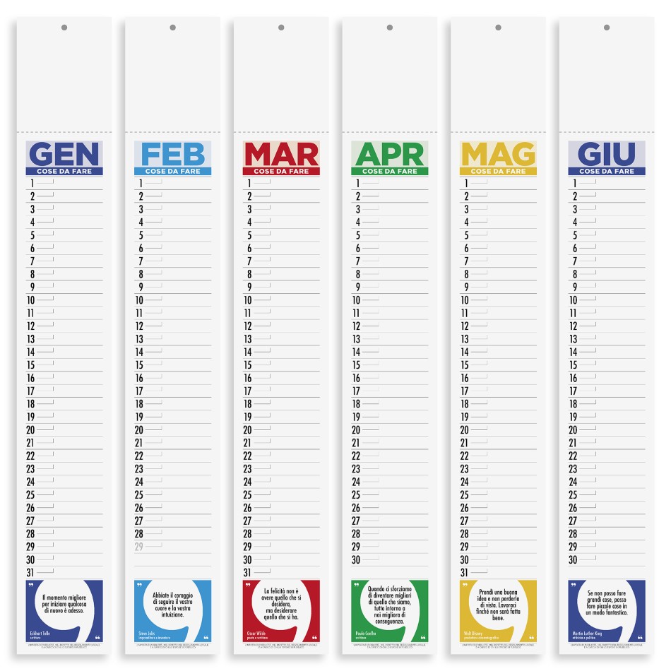 Calendario Motivazioni personalizzato - Gadget.it - Calendario Motivazioni personalizzato per aziende - Frasi ispirazionali