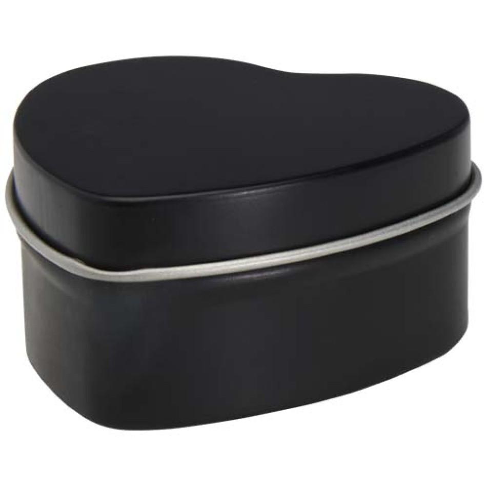 Candela in scatola di latta a forma di cuore all'aroma di vaniglia Blissful - Gadget.it - 