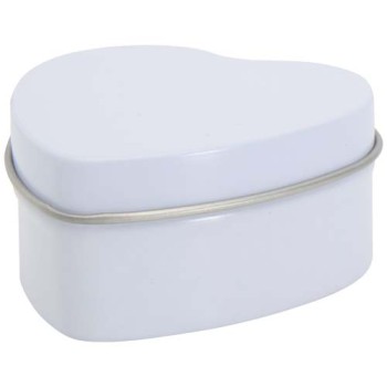 Candela in scatola di latta a forma di cuore all'aroma di vaniglia Blissful - Gadget.it - 