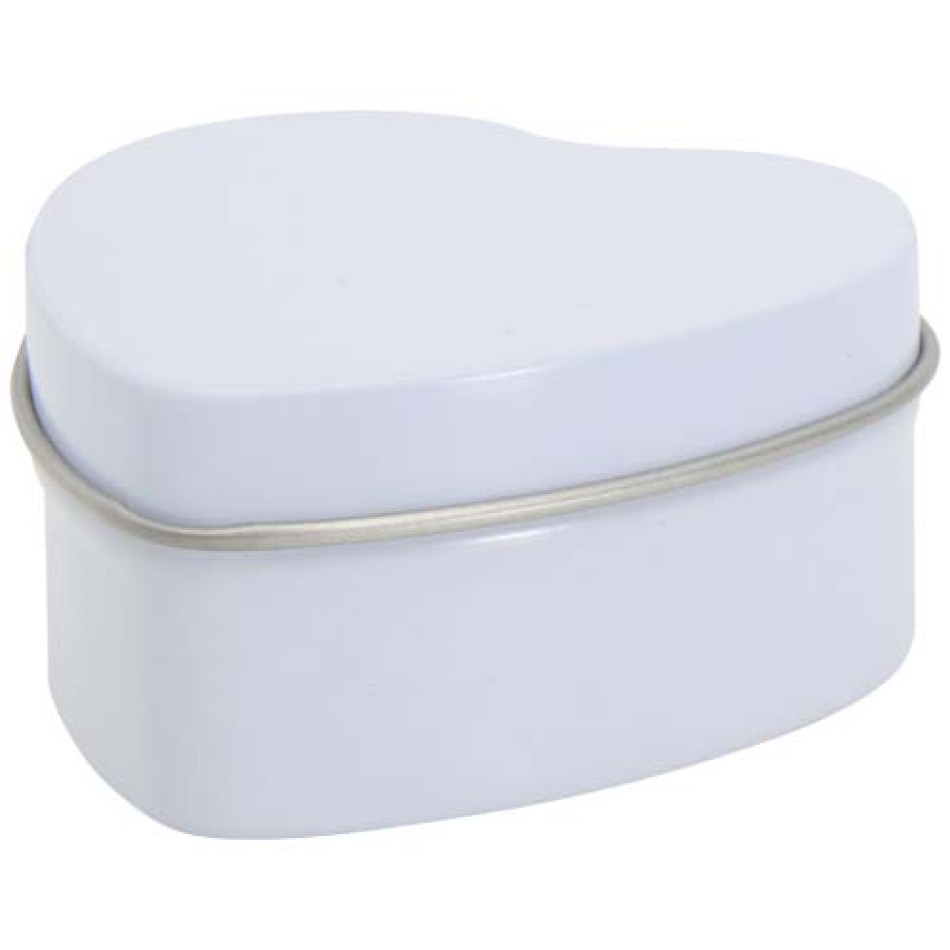 Candela in scatola di latta a forma di cuore all'aroma di vaniglia Blissful - Gadget.it - 