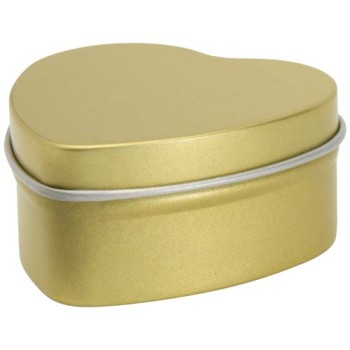 Candela in scatola di latta a forma di cuore all'aroma di vaniglia Blissful - Gadget.it - 