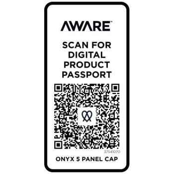 Cappellino in tessuto riciclato Aware™ a 5 pannelli Onyx - Gadget.it - 