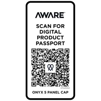 Cappellino in tessuto riciclato Aware™ a 5 pannelli Onyx - Gadget.it - 