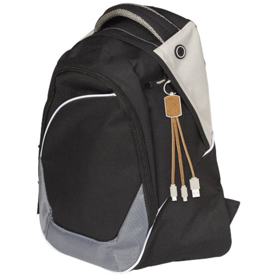 Cavo di ricarica 3 in 1 in sughero e paglia di grano Bates - Gadget.it - 