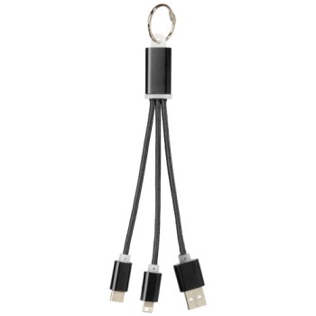Cavo di ricarica 3 in 1 Metal con clip - Gadget.it - 