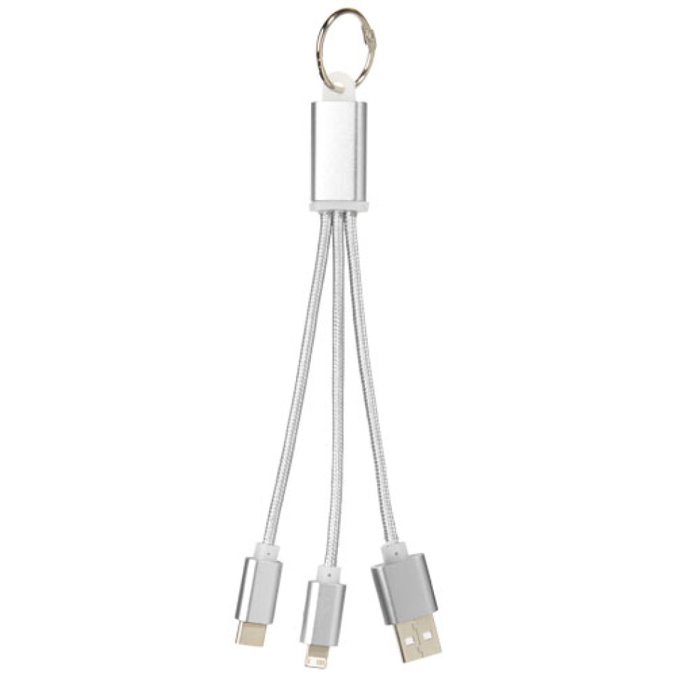 Cavo di ricarica 3 in 1 Metal con clip - Gadget.it - 