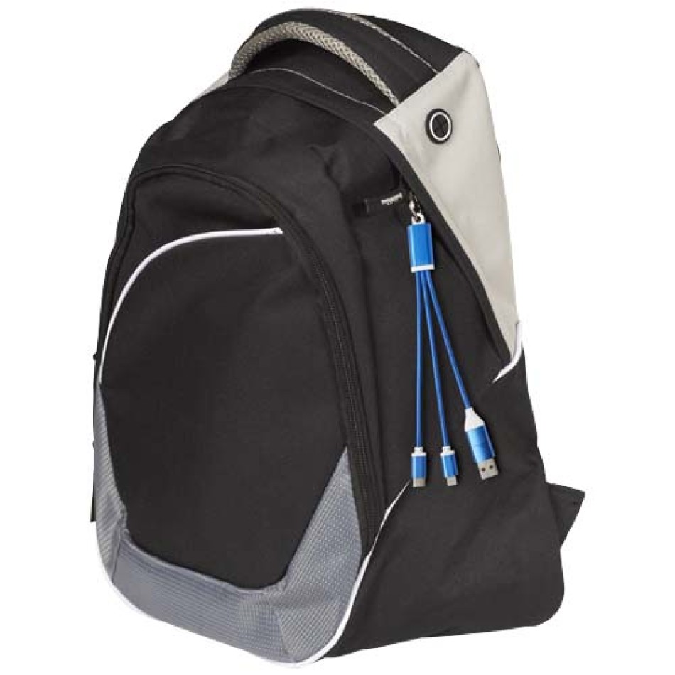 Cavo di ricarica in alluminio riciclato 4 in 1 con portachiavi Metal - Gadget.it - 