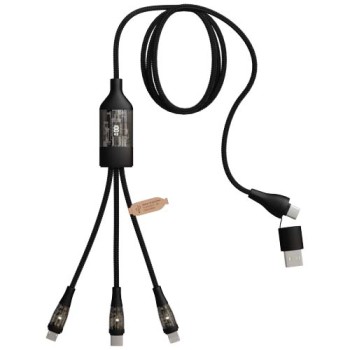 Cavo di ricarica rapida 5 in 1 da 100 W/5 A con display digitale SCX.design C50 - Gadget.it - 