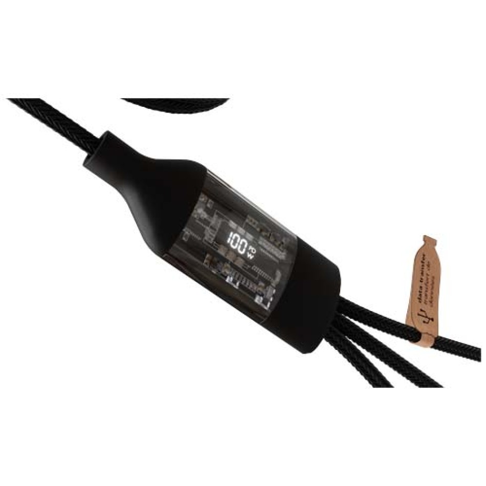 Cavo di ricarica rapida 5 in 1 da 100 W/5 A con display digitale SCX.design C50 - Gadget.it - 