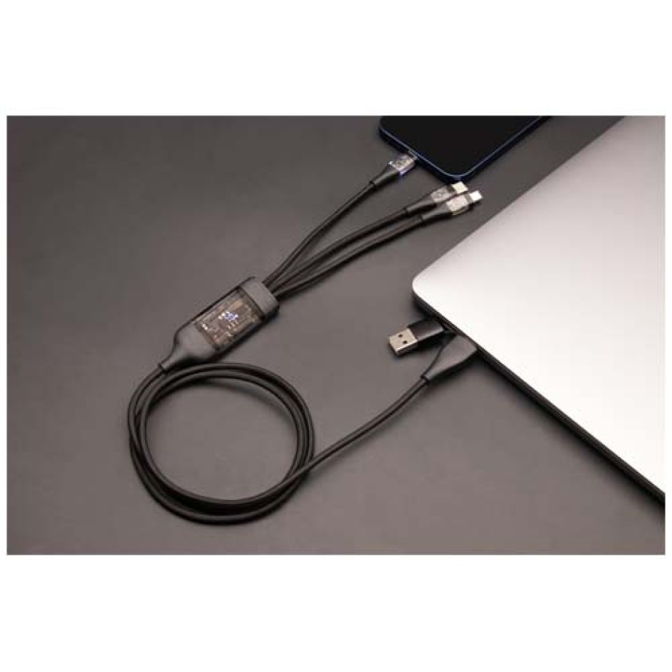 Cavo di ricarica rapida 5 in 1 da 100 W/5 A con display digitale SCX.design C50 - Gadget.it - 