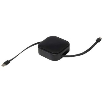 Cavo retrattile 5 in 1 in materiale riciclato con cavo retrattile per la sincronizzazione dei dati e la ricarica rapida da 100 W e set di strumenti per smartphone Gloas - Gadget.it - 