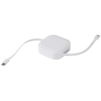 Cavo retrattile 5 in 1 in materiale riciclato con cavo retrattile per la sincronizzazione dei dati e la ricarica rapida da 100 W e set di strumenti per smartphone Gloas - Gadget.it - 