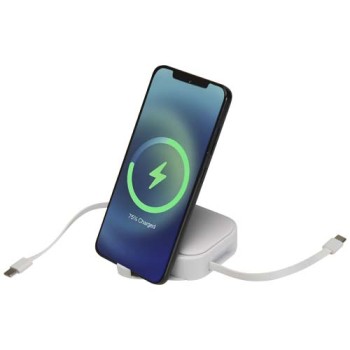 Cavo retrattile 5 in 1 in materiale riciclato con cavo retrattile per la sincronizzazione dei dati e la ricarica rapida da 100 W e set di strumenti per smartphone Gloas - Gadget.it - 