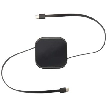 Cavo retrattile 5 in 1 in materiale riciclato con cavo retrattile per la sincronizzazione dei dati e la ricarica rapida da 100 W e set di strumenti per smartphone Gloas - Gadget.it - 