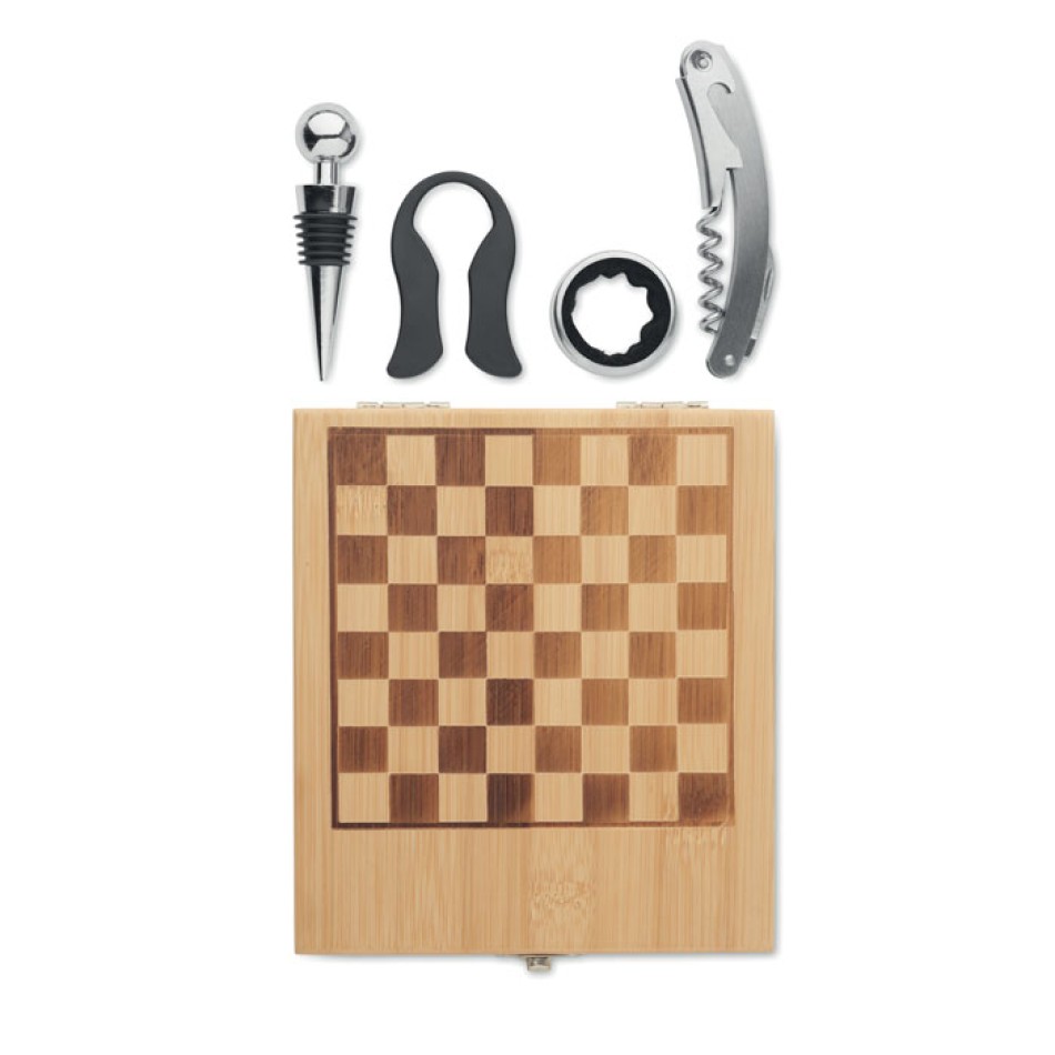 CHESSET - Set da vino con scacchiera - Gadget.it - 