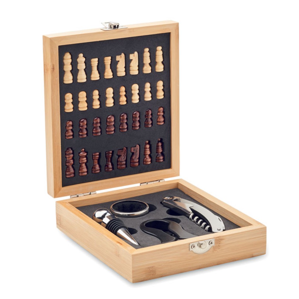 CHESSET - Set da vino con scacchiera - Gadget.it - 