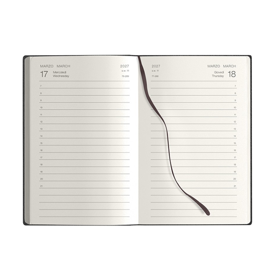 Agenda Giornaliera 9x14 cm - Calamus Black Pocket - Gadget.it - 