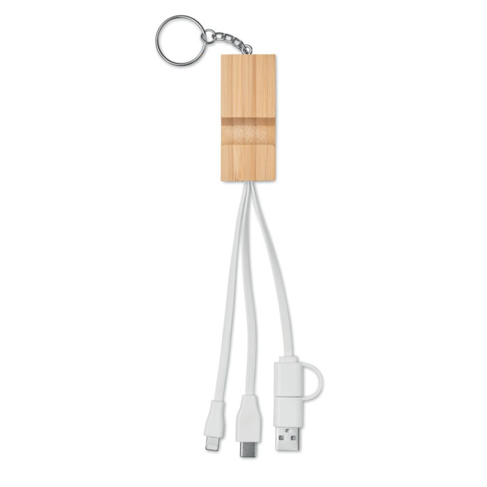 Portachiavi in bamboo - CLAUERC  - Gadget.it - 