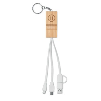 Portachiavi in bamboo - CLAUERC  - Gadget.it - 